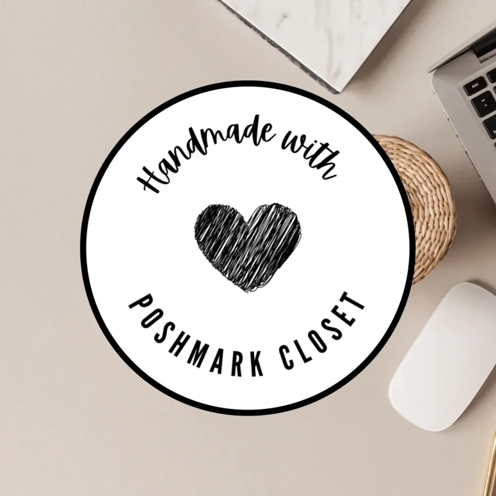 50 Handmade With Love Stickers